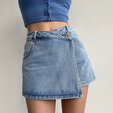 New Fashion High Waist A-line Denim Shorts CODE: KAR4927