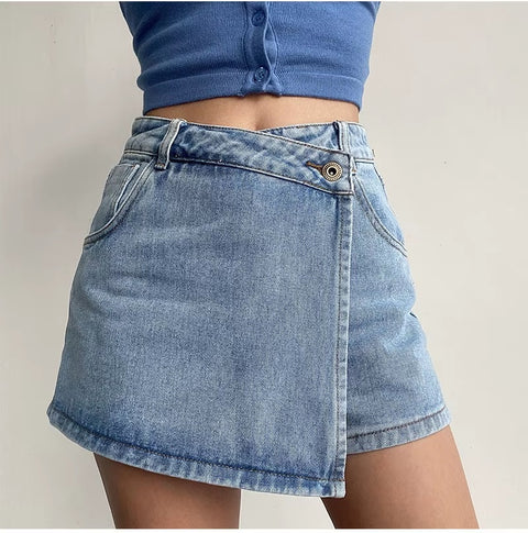 New Fashion High Waist A-line Denim Shorts CODE: KAR4927
