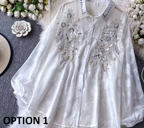 New Lantern Sleeve Loose Casual Sunscreen Tops CODE: KAR4929