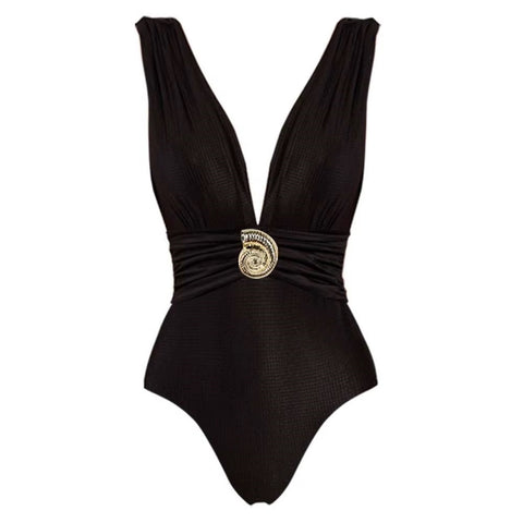 New Deep V Simple Sense Conch Design Two-piece Set Swimwear CODE: KAR4934