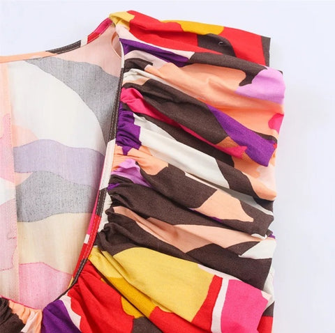 New Fashion Printed Midi Dress CODE: KAR4935