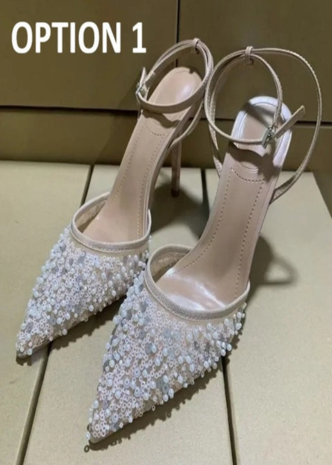 New Ankle Strap Luxury Glitter Party Wedding High Heels CODE: KAR4939