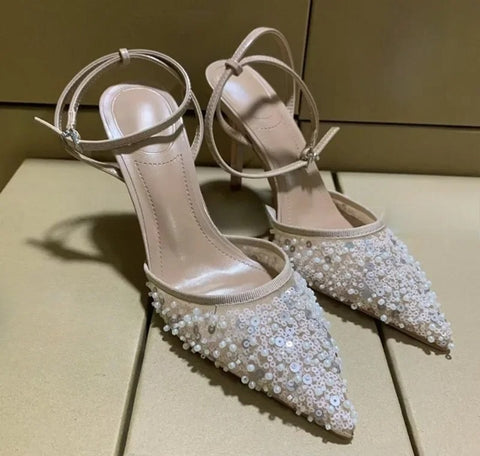 New Ankle Strap Luxury Glitter Party Wedding High Heels CODE: KAR4939