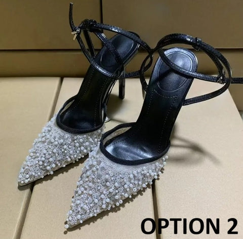 New Ankle Strap Luxury Glitter Party Wedding High Heels CODE: KAR4939