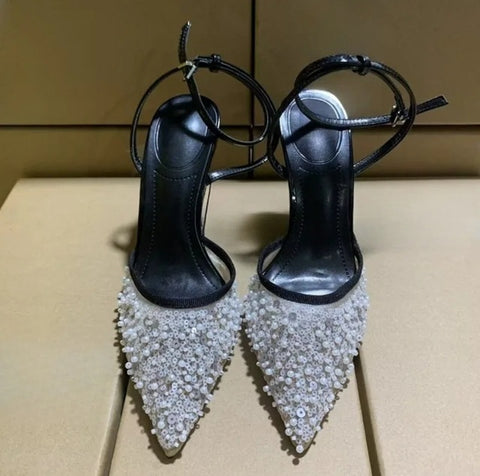 New Ankle Strap Luxury Glitter Party Wedding High Heels CODE: KAR4939