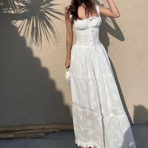 New Square-Neck Sleeveless Casual Long Maxi Dress CODE: KAR4942