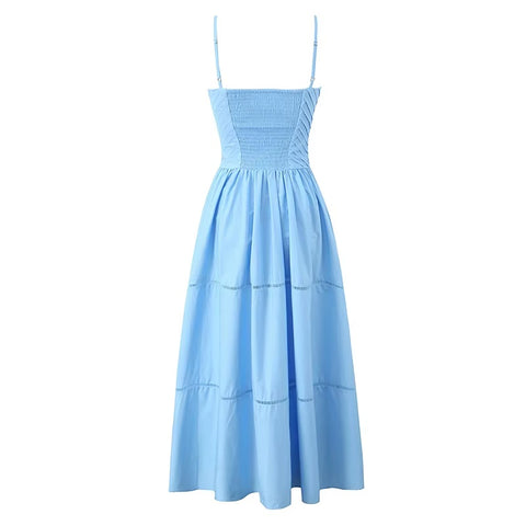 New Fashion Sweet Bow Lacing Chic Hollow Out Midi Dress CODE: KAR4943