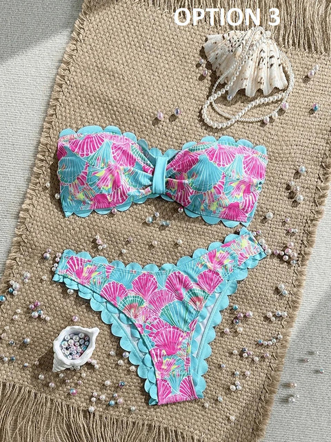 New Sexy Strapless Leopard Print Bikinis 2 Piece Set CODE: KAR4947