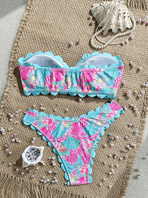 New Sexy Strapless Leopard Print Bikinis 2 Piece Set CODE: KAR4947