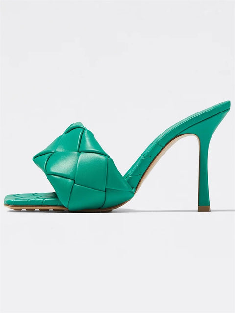New Summer Fashion Square Toe Fluorescent High Heels CODE: KAR4951