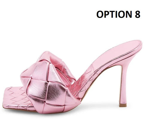 New Summer Fashion Square Toe Fluorescent High Heels CODE: KAR4951