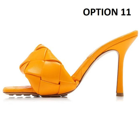 New Summer Fashion Square Toe Fluorescent High Heels CODE: KAR4951