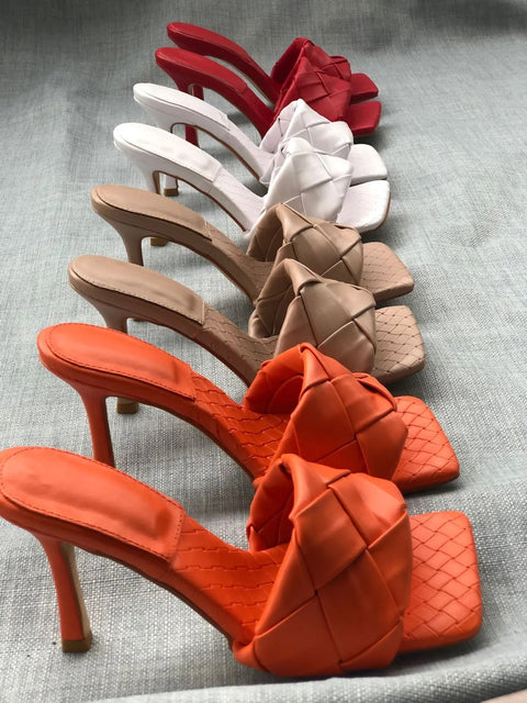 New Summer Fashion Square Toe Fluorescent High Heels CODE: KAR4951