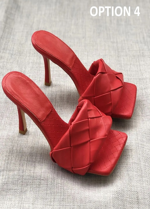 New Summer Fashion Square Toe Fluorescent High Heels CODE: KAR4951