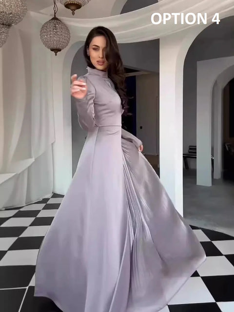 New Fashion Color Blocked  Slim Fit Elegant Retro Dress CODE: KAR4957