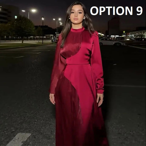 New Fashion Color Blocked  Slim Fit Elegant Retro Dress CODE: KAR4957