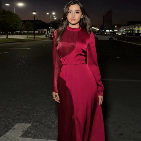 New Fashion Color Blocked  Slim Fit Elegant Retro Dress CODE: KAR4957