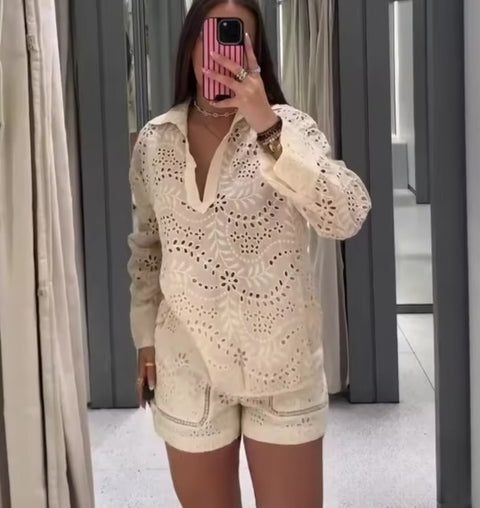 New Fashion Elegant Hollowed Embroidery Set code: KAR4962