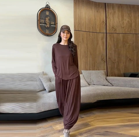 New Crew Neck Oversized Versatile Two-Piece Set CODE: KAR4965
