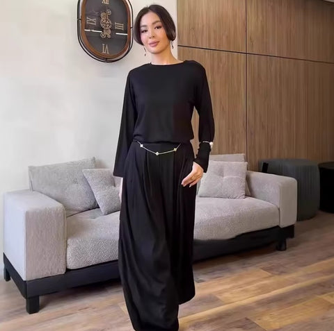 New Crew Neck Oversized Versatile Two-Piece Set CODE: KAR4965