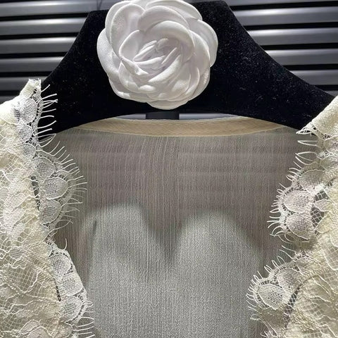 New Fashion Asymmetrical Twist Design Lace Patchwork Tank Top CODE: KAR4973