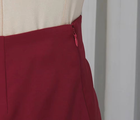 New Elegant Long Sleeve Shirt With High Waist Mini Skirt Set CODE: KAR4975