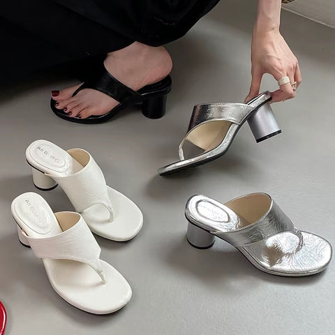 New Fashion Flip flops Elegant Round Heels CODE: KAR4981