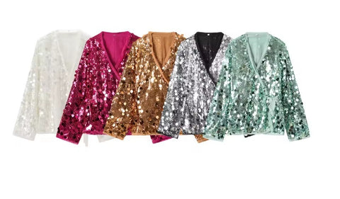 New Long Sleeve V Neck Casual Loose Outerwear CODE: KAR4983