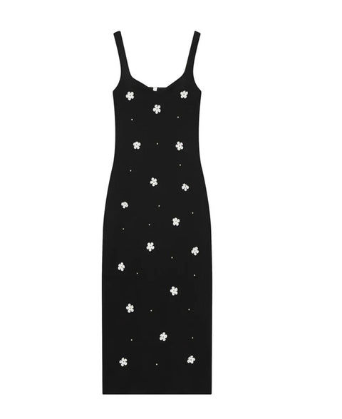 New Floral Print Fitted Waist Backless Long Dress CODE: KAR4997
