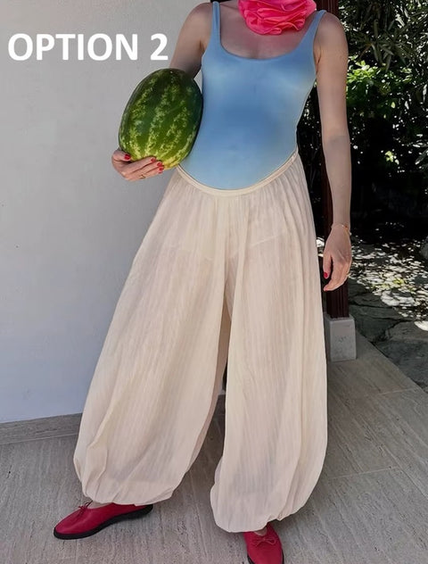 New High Waist Elasticated Leisure Style Pant CODE: KAR5007
