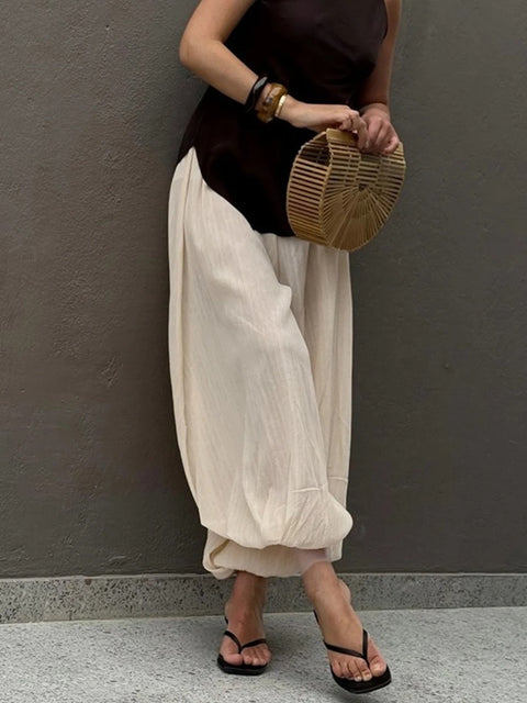 New High Waist Elasticated Leisure Style Pant CODE: KAR5007