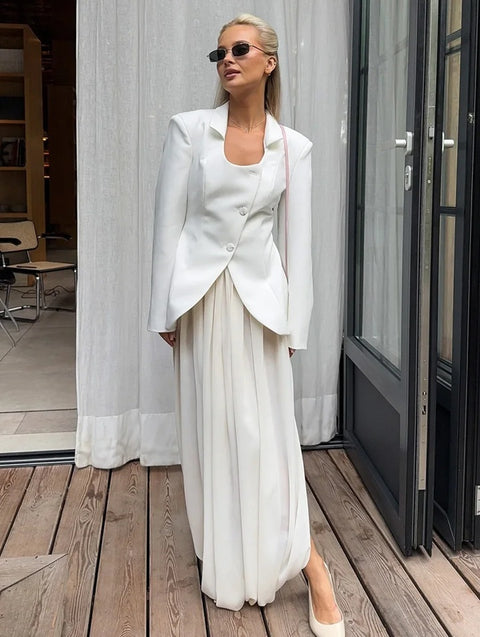 New Mesh Pleated High Waist Long Skirt CODE: KAR5008