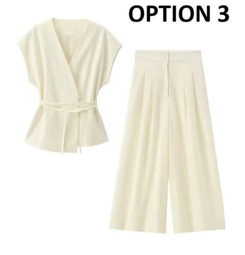 New Casual Series Blended Double Breasted Two-piece Set CODE: KAR5010