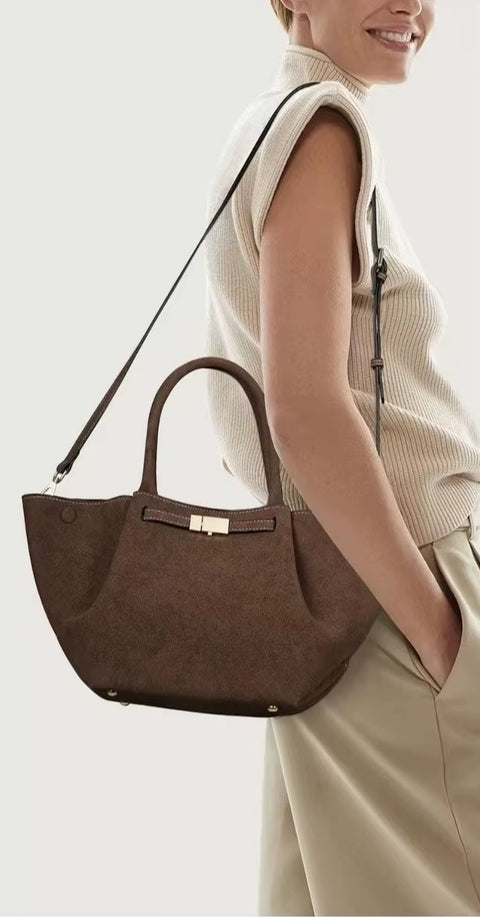 New Fashion Niche Design Imitation Suede Tote Bag CODE: KAR5012