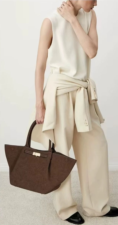 New Fashion Niche Design Imitation Suede Tote Bag CODE: KAR5012