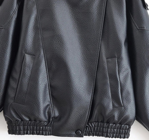 New Long Sleeve Pebble Faux Personality Fashion Jacket CODE: KAR5018