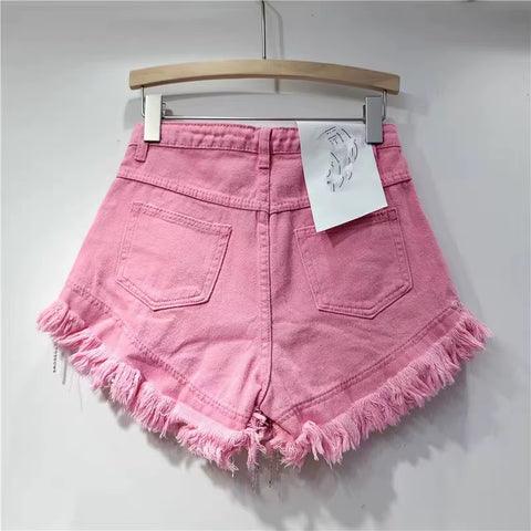 New rhinestone design high waist A-shaped Shorts CODE: KAR1525