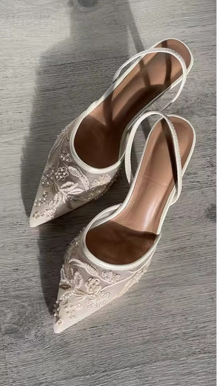 New Pointed Toe Sexy Floral High Heels CODE: KAR5033