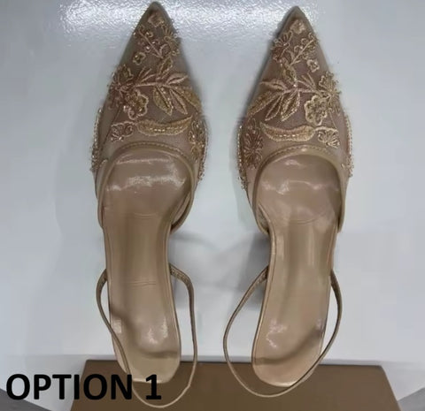 New Pointed Toe Sexy Floral High Heels CODE: KAR5033