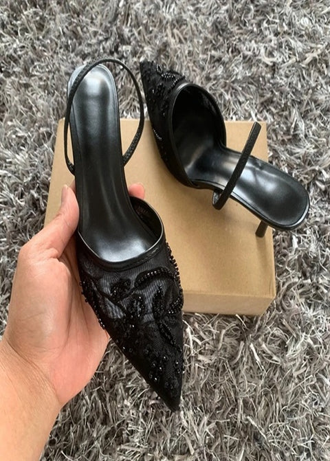 New Pointed Toe Sexy Floral High Heels CODE: KAR5033