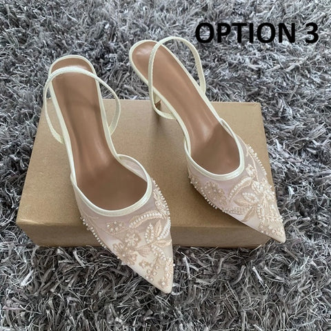 New Pointed Toe Sexy Floral High Heels CODE: KAR5033