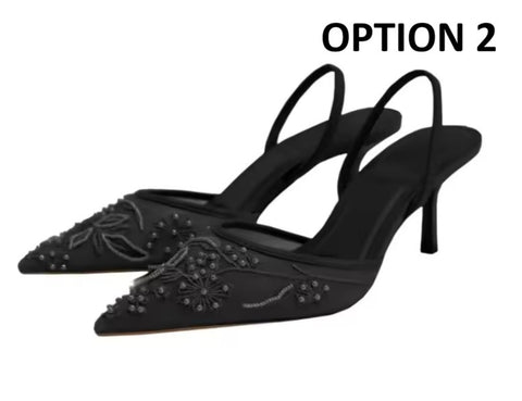 New Pointed Toe Sexy Floral High Heels CODE: KAR5033