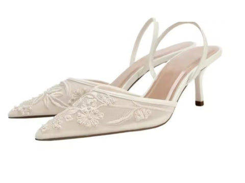 New Pointed Toe Sexy Floral High Heels CODE: KAR5033