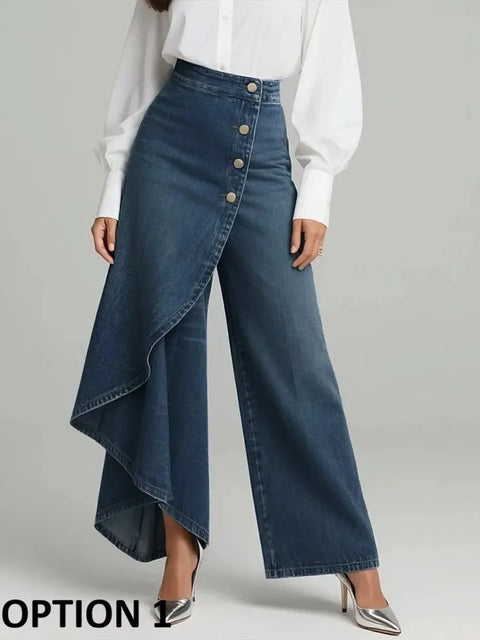 New Solid Color Front Button High Waist Skinny Long Pant CODE: KAR5037