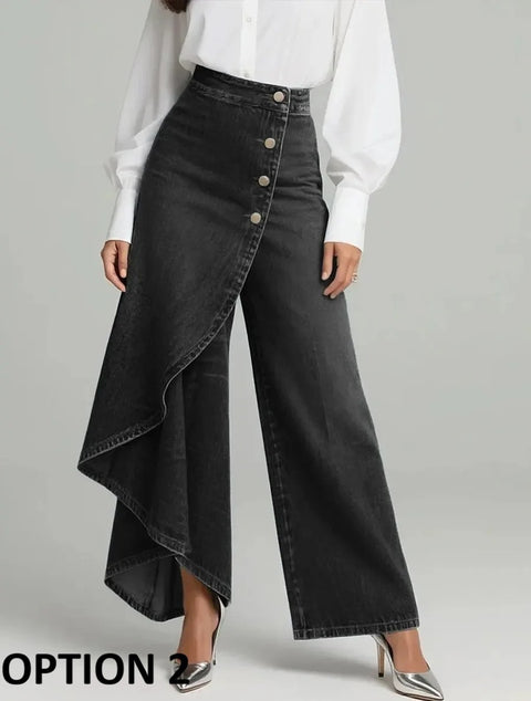 New Solid Color Front Button High Waist Skinny Long Pant CODE: KAR5037