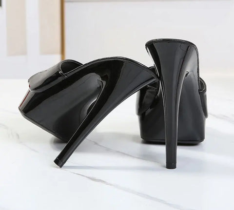 New Fashion Mule Patent Luxury Heels CODE: KAR5048