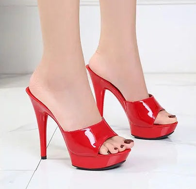 New Fashion Mule Patent Luxury Heels CODE: KAR5048