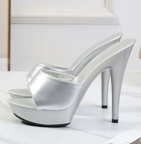 New Fashion Mule Patent Luxury Heels CODE: KAR5048