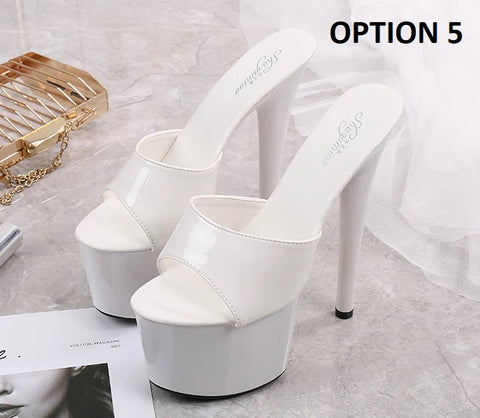 New Fashion Mule Patent Luxury Heels CODE: KAR5048
