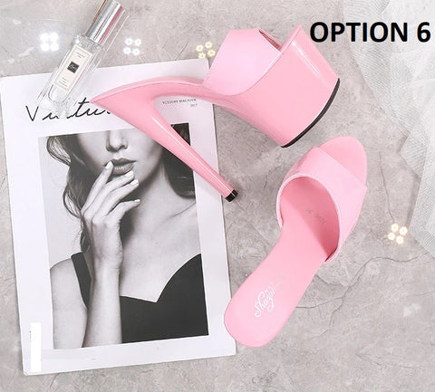 New Fashion Mule Patent Luxury Heels CODE: KAR5048